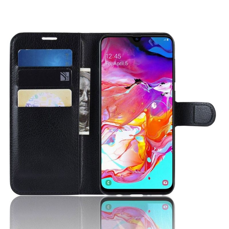 Samsung Galaxy A70 - Étui style cuir porte cartes