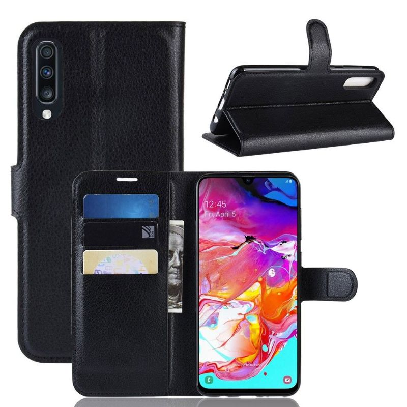 Samsung Galaxy A70 - Étui style cuir porte cartes