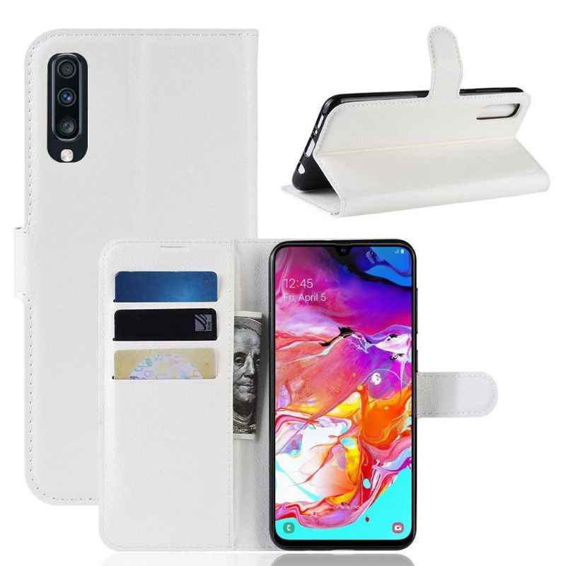 Samsung Galaxy A70 - Étui style cuir porte cartes