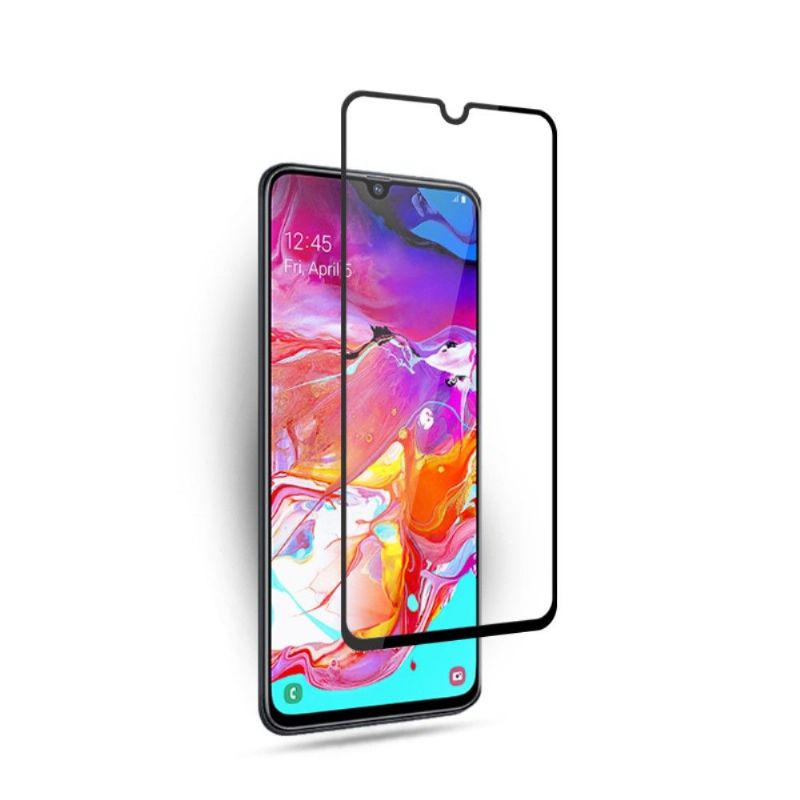 Samsung Galaxy A70 - Protection d’écran en verre trempé full size - Noir