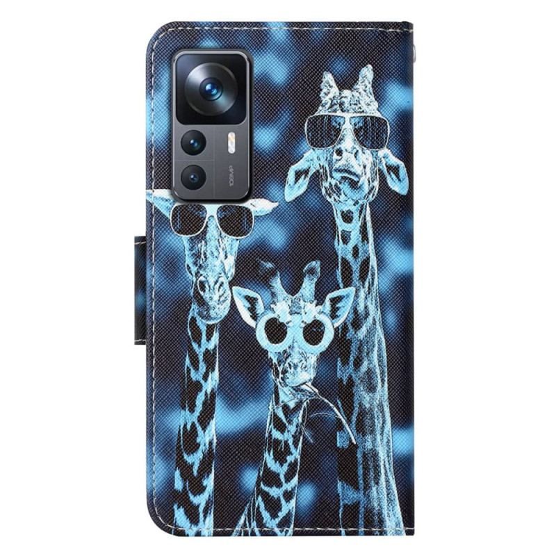 Housse Xiaomi 12T / 12T Pro Girafes Incognitos à Lanière