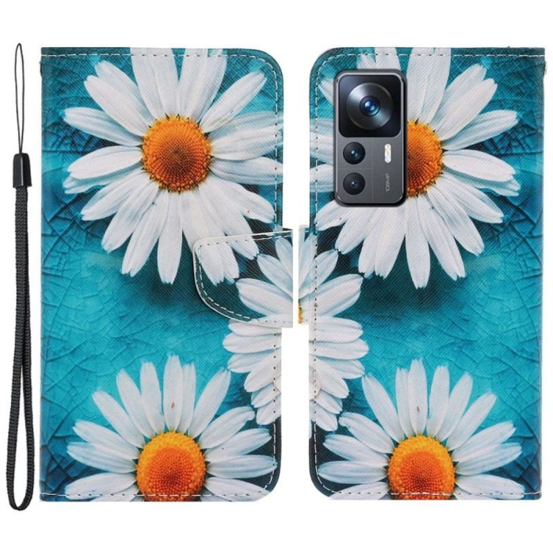 Housse Xiaomi 12T / 12T Pro Marguerite à Lanière