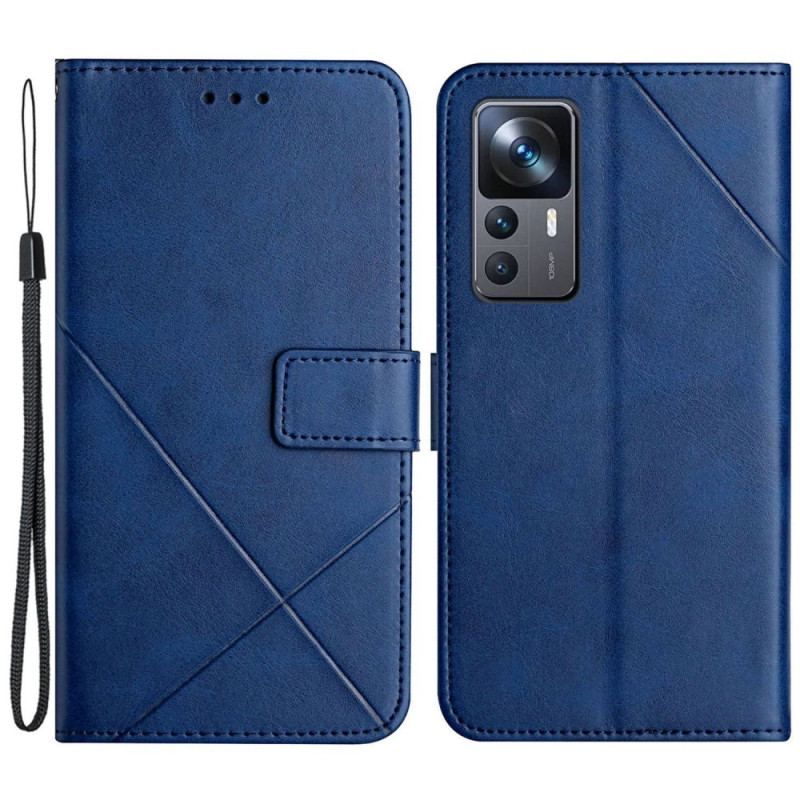 Housse Xiaomi 12T / 12T Pro Style Cuir Géo X Design