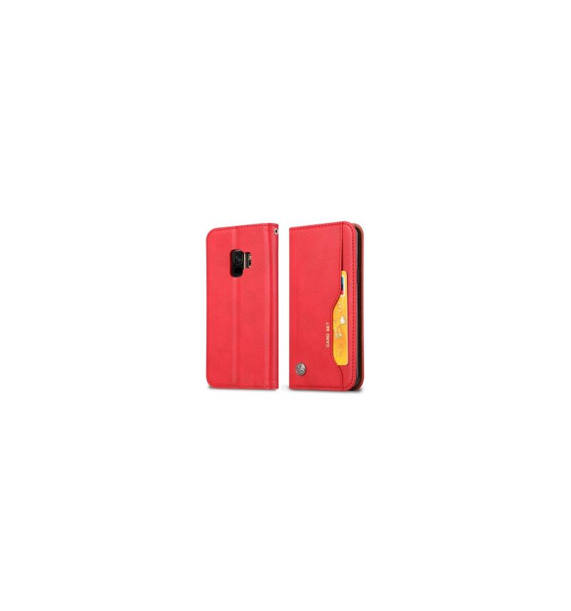 Housse Samsung Galaxy S9 Leather Wallet - Rouge