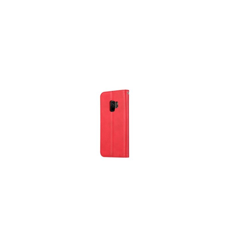 Housse Samsung Galaxy S9 Leather Wallet - Rouge