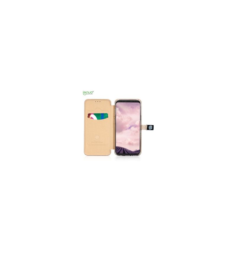 Housse Samsung Galaxy S9 LENUO Simili Cuir Premium - Or