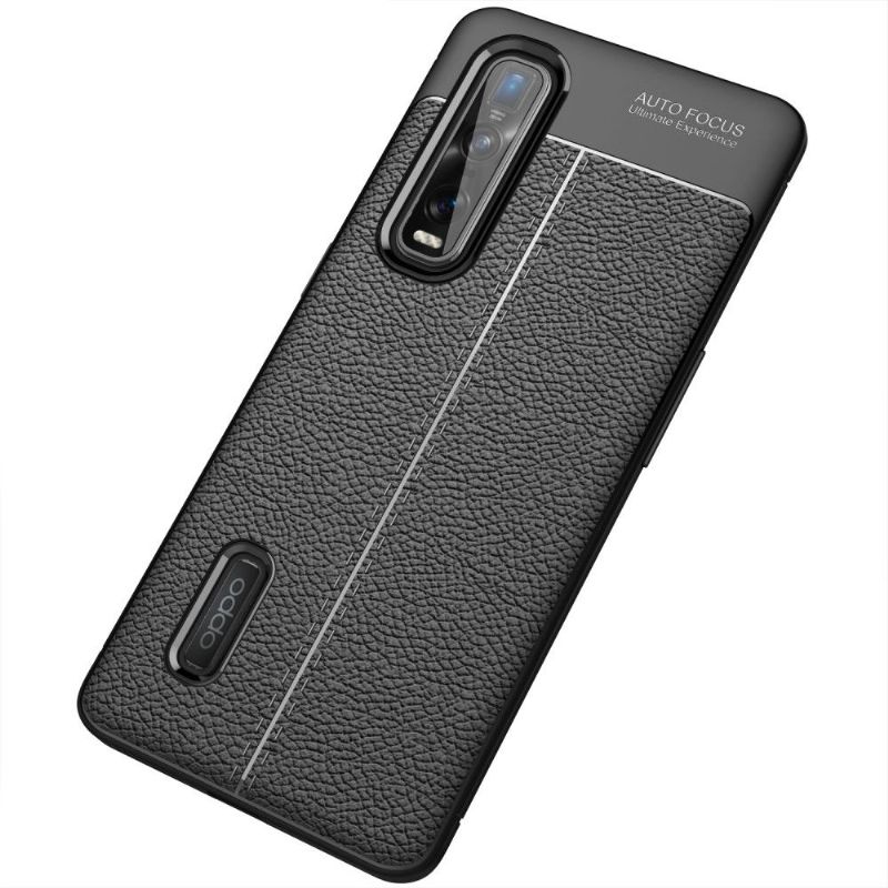 Coque Oppo Find X2 Pro Gel Finition Simili Cuir