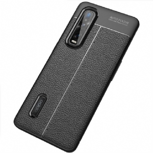 Coque Oppo Find X2 Pro Gel Finition Simili Cuir