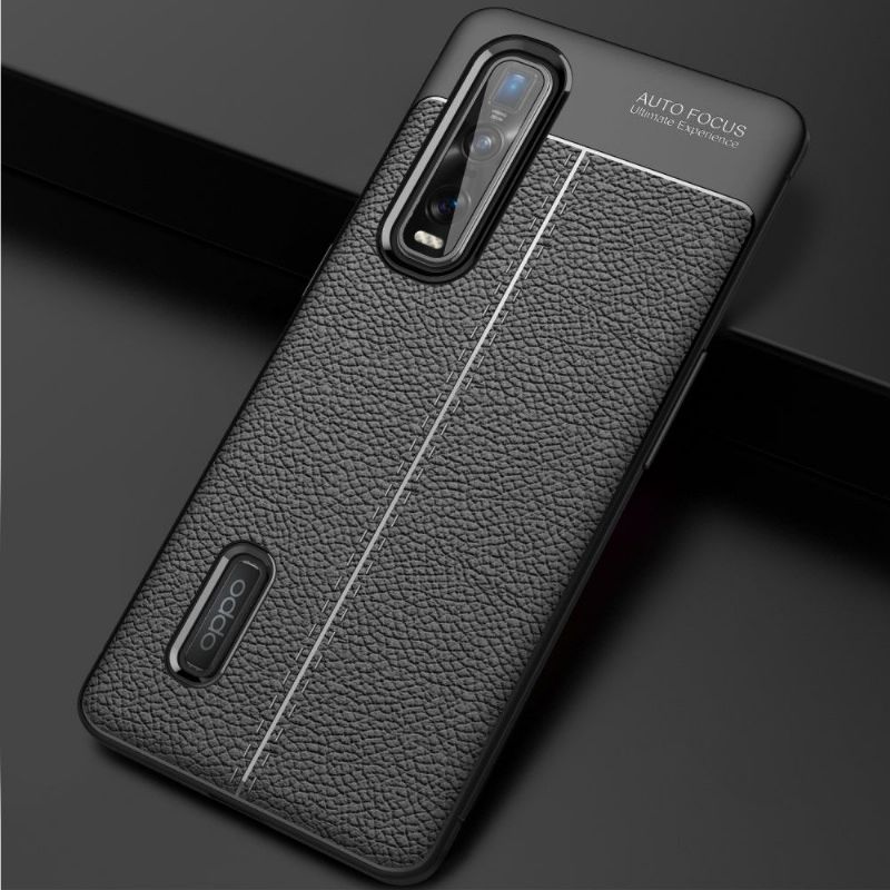 Coque Oppo Find X2 Pro Gel Finition Simili Cuir