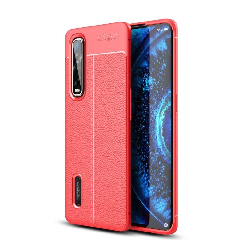 Coque Oppo Find X2 Pro Gel Finition Simili Cuir