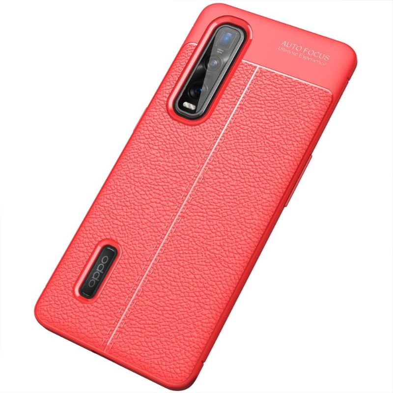 Coque Oppo Find X2 Pro Gel Finition Simili Cuir