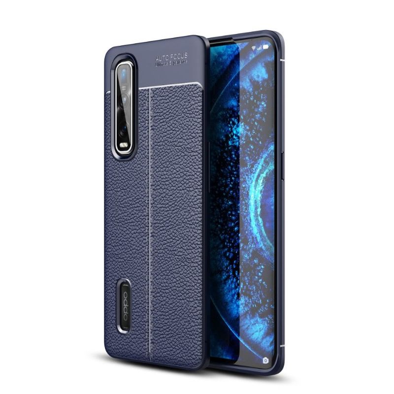 Coque Oppo Find X2 Pro Gel Finition Simili Cuir