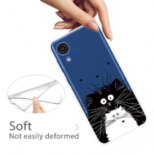 Coque Samsung Galaxy A03 Core chats noir et blanc