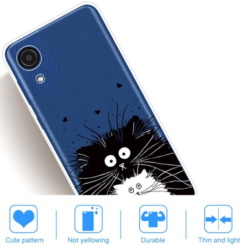 Coque Samsung Galaxy A03 Core chats noir et blanc