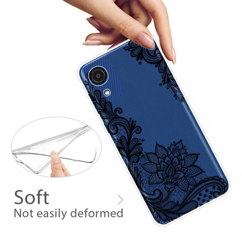 Coque Samsung Galaxy A03 Core fleur dentelle