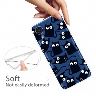 Coque Samsung Galaxy A03 Core Illustration de Chats Noirs