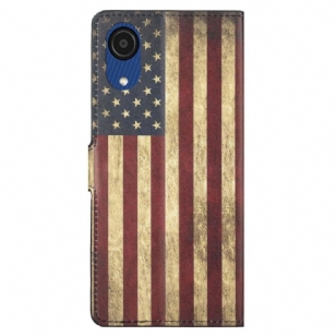 Housse Samsung Galaxy A03 Core Drapeau Américain Vintage