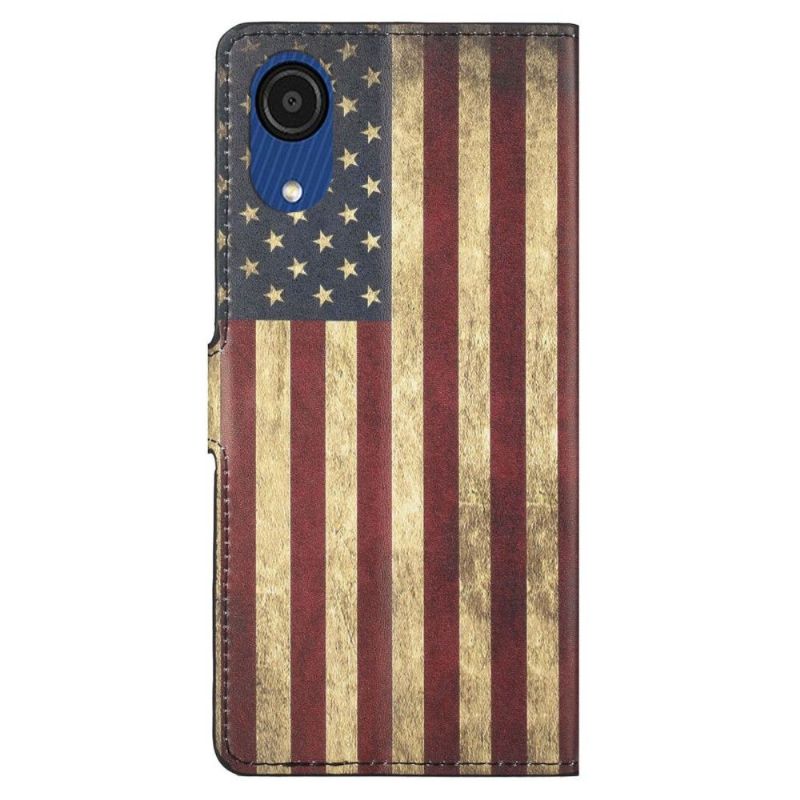 Housse Samsung Galaxy A03 Core Drapeau Américain Vintage