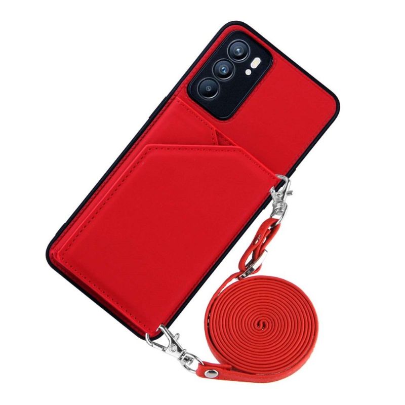 Coque Oppo Reno 6 5G AUDE Lanière multi compartiments