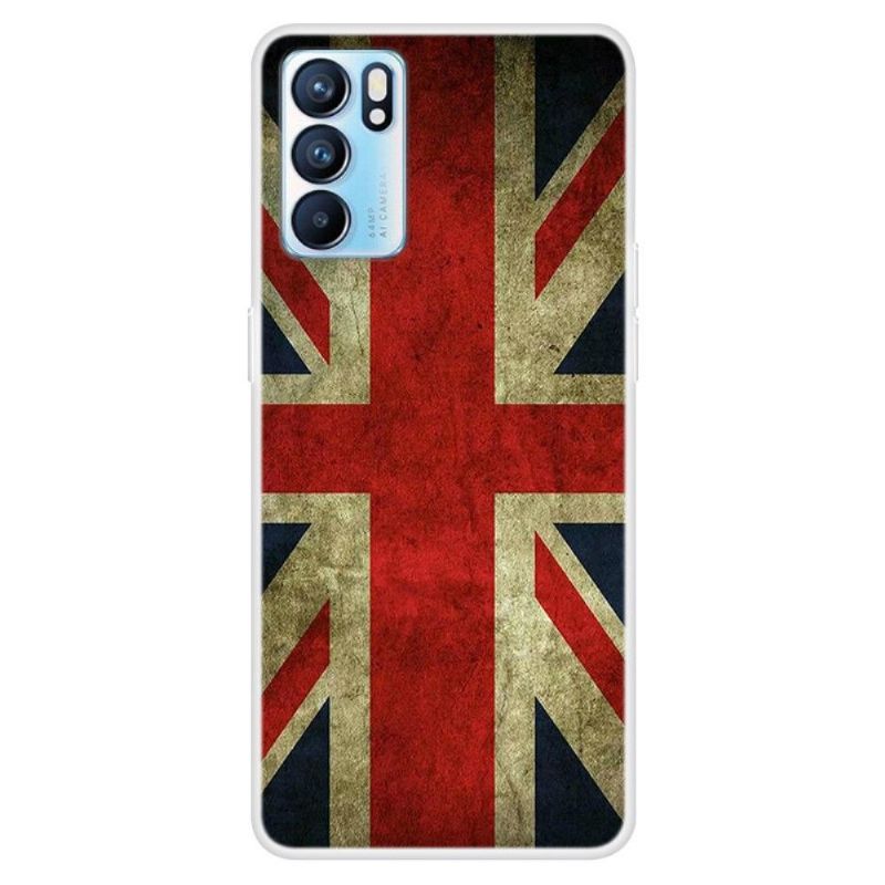 Coque Oppo Reno 6 5G Drapeau Anglais