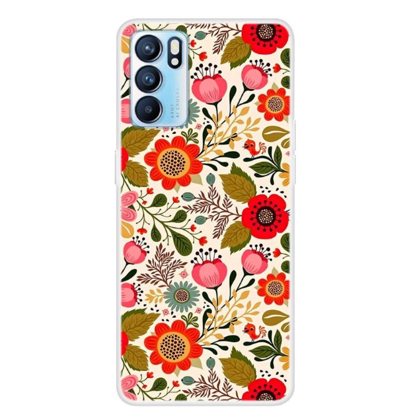 Coque Oppo Reno 6 5G Fleurs Colorées