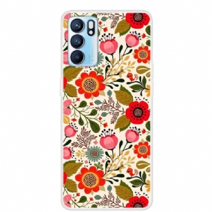 Coque Oppo Reno 6 5G Fleurs Colorées