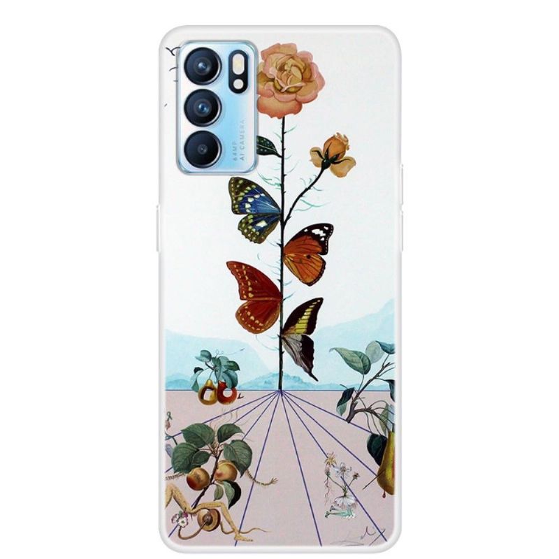 Coque Oppo Reno 6 5G Papillons Colorés