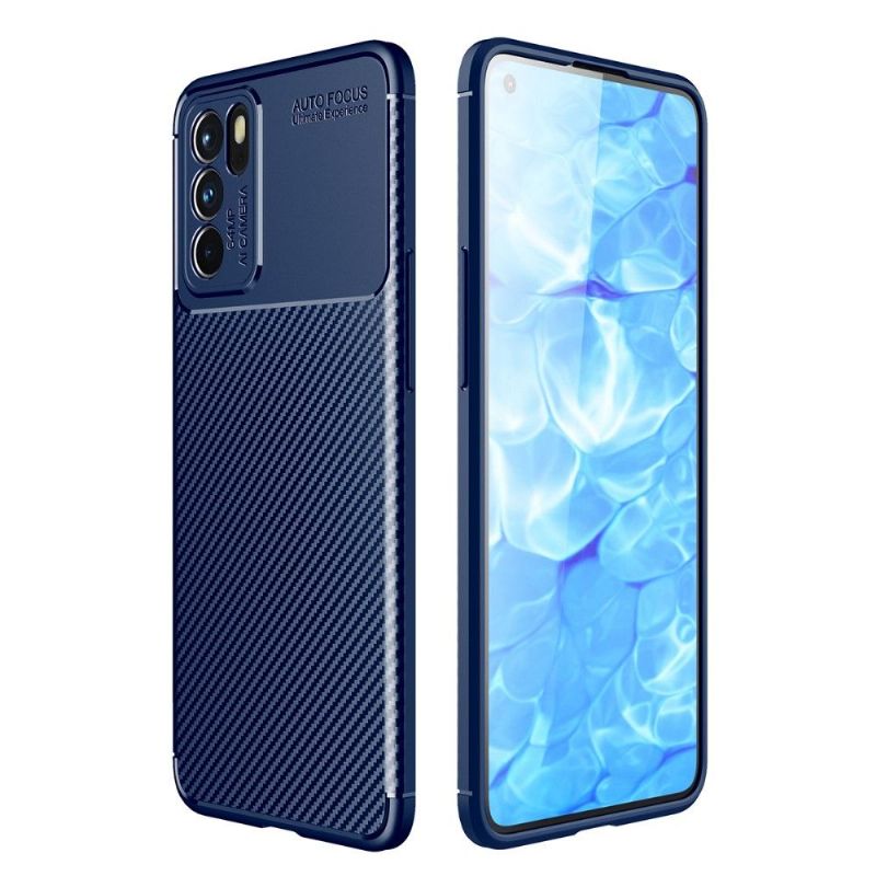 Coque Oppo Reno 6 5G style fibre de carbone