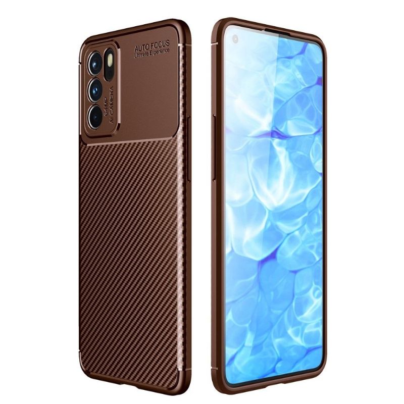 Coque Oppo Reno 6 5G style fibre de carbone