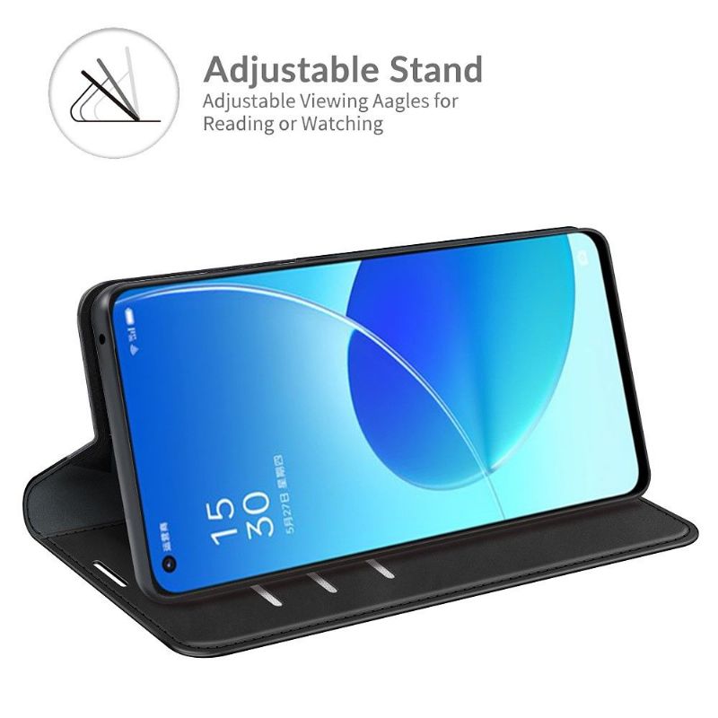 Étui Oppo Reno 6 5G simili cuir fonction stand