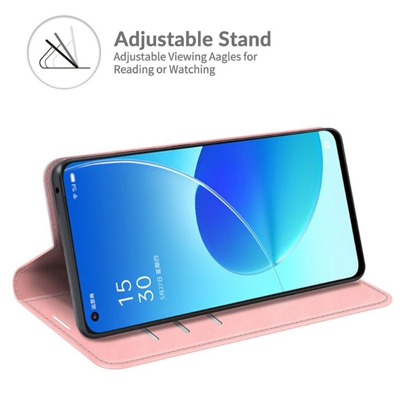 Étui Oppo Reno 6 5G simili cuir fonction stand