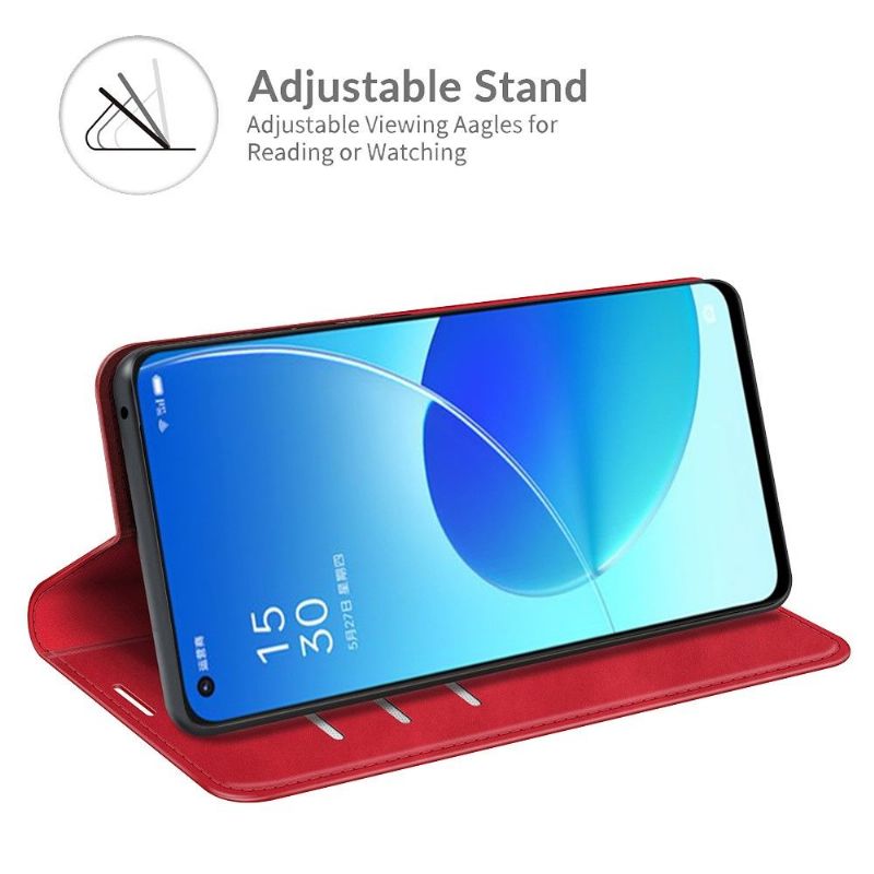 Étui Oppo Reno 6 5G simili cuir fonction stand