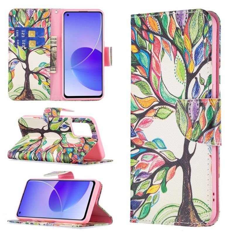 Housse Oppo Reno 6 5G arbre coloré