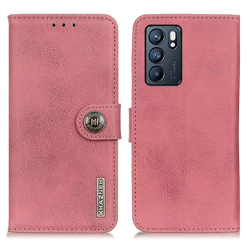 Housse Oppo Reno 6 5G KHAZNEH Effet Cuir Porte Cartes