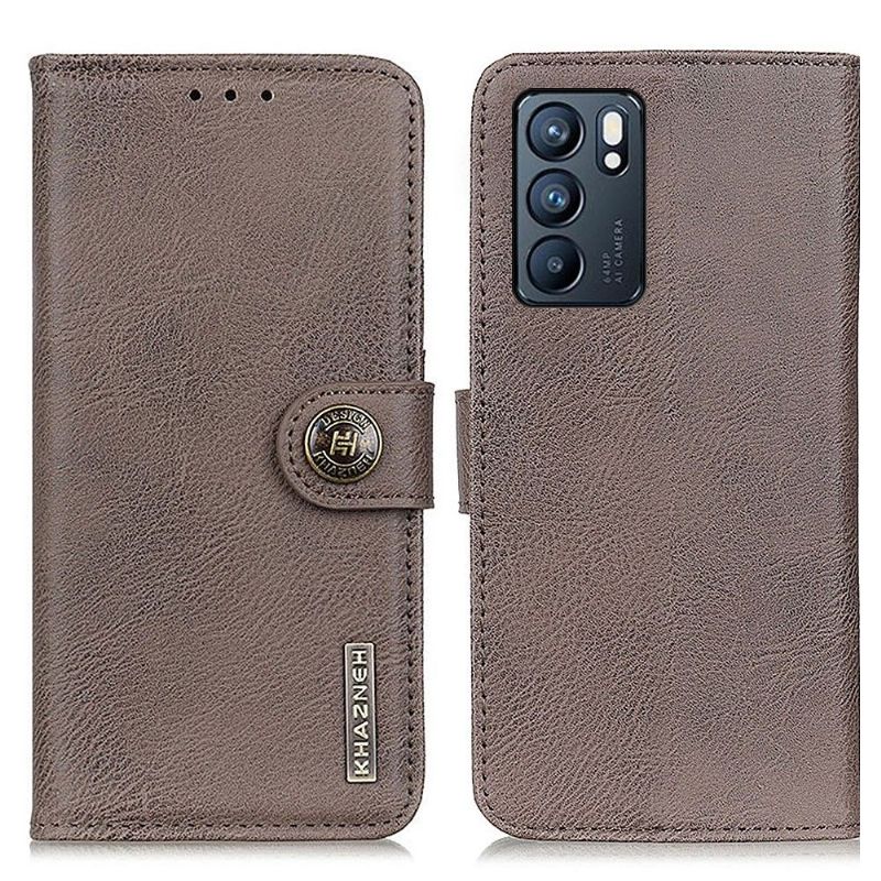 Housse Oppo Reno 6 5G KHAZNEH Effet Cuir Porte Cartes