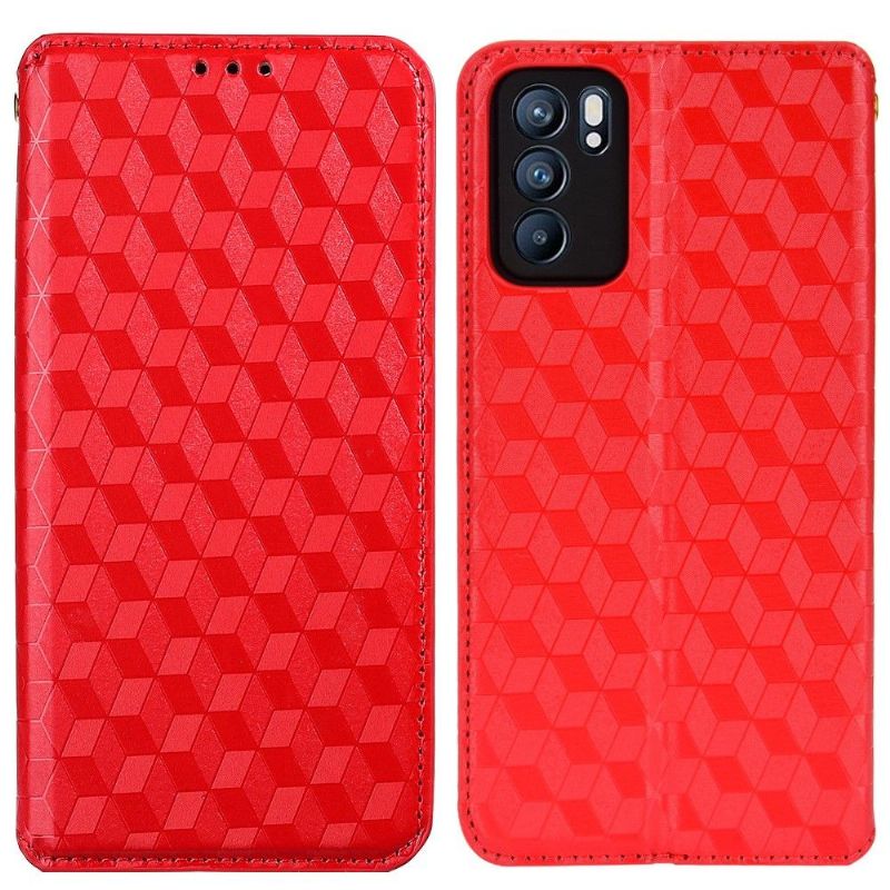 Oppo Reno 6 5G - Housse flip cover design géométrie