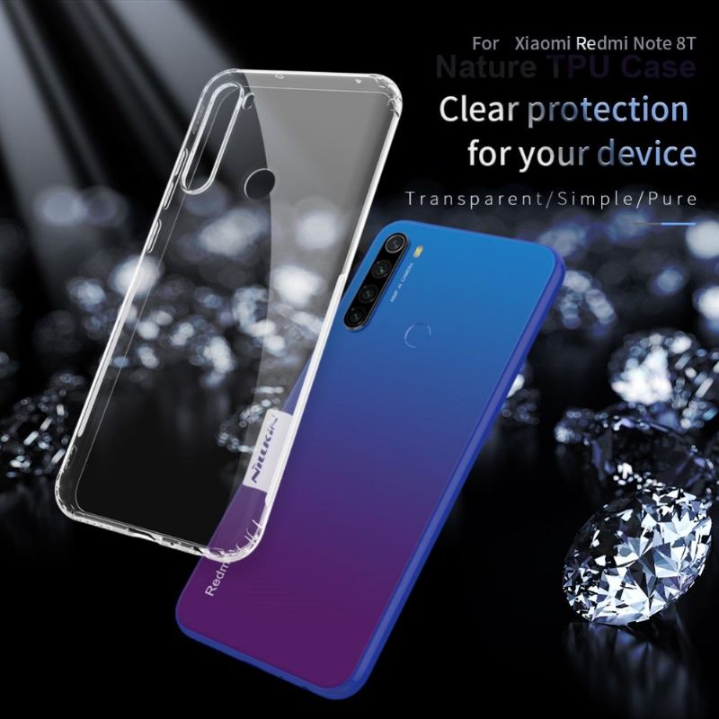 Xiaomi Redmi Note 8T - Coque Nature Transparente en Gel