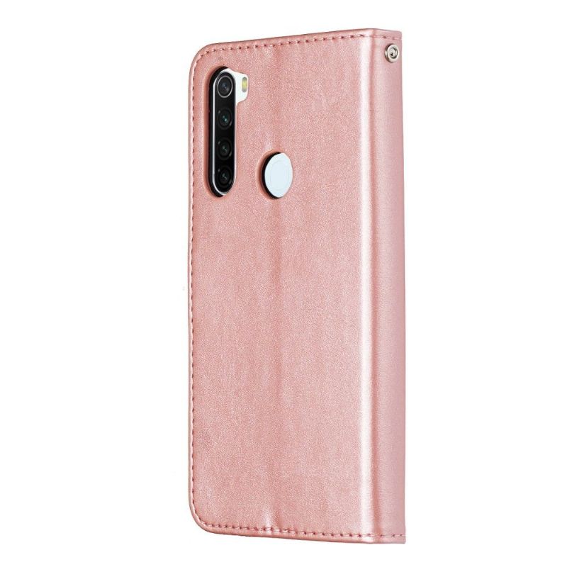 Xiaomi Redmi Note 8T - Housse Zipper Pocket effet cuir - Or rose