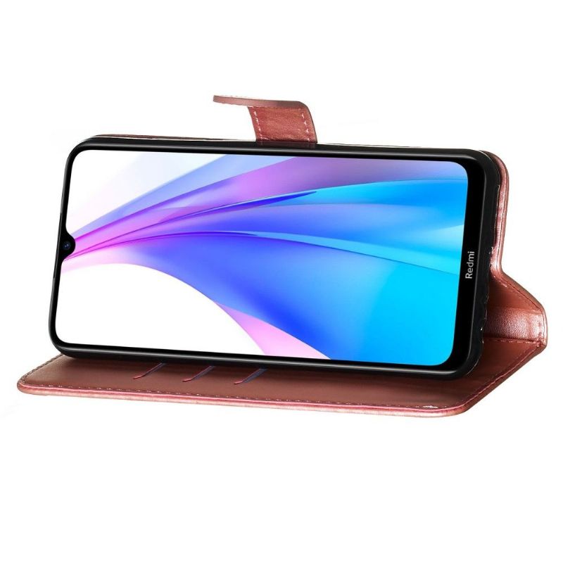 Xiaomi Redmi Note 8T - Housse Zipper Pocket effet cuir - Or rose