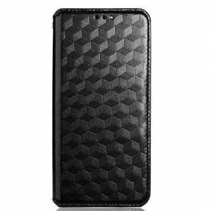 Flip Cover Realme GT2 Pro Effet Cuir Cubes 3D