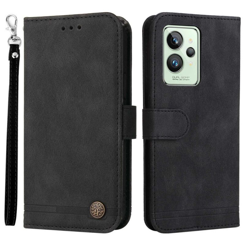 Housse Realme GT2 Pro Style Cuir avec Rivet Décoratif