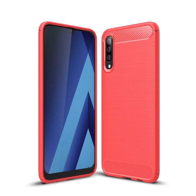 Samsung Galaxy A50 - Coque gel brossé carbone