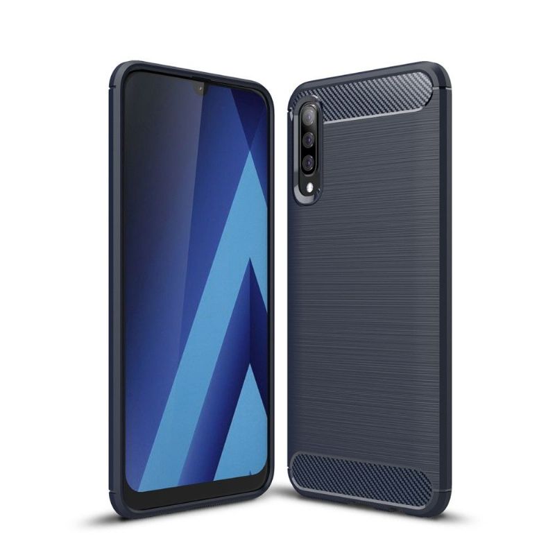 Samsung Galaxy A50 - Coque gel brossé carbone