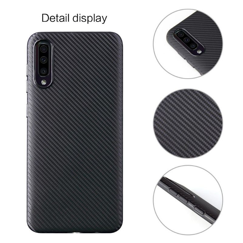 Samsung Galaxy A50 - Coque revêtement fibre de carbone