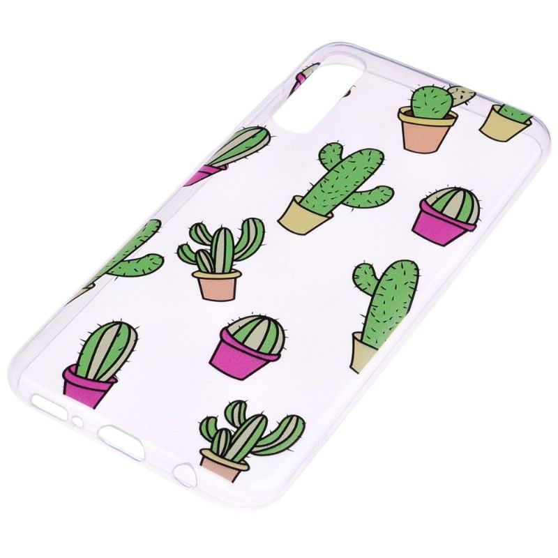 Samsung Galaxy A50 - Coque transparente cactus