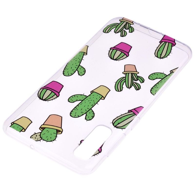 Samsung Galaxy A50 - Coque transparente cactus