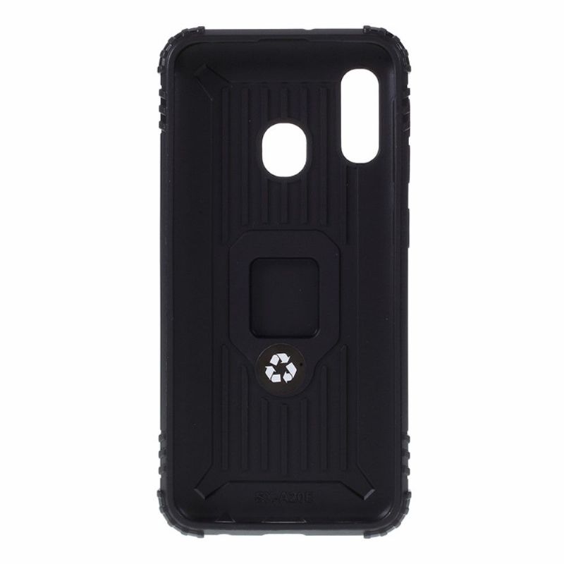 Coque Samsung Galaxy A20e Aspect Carbone avec Bague Support