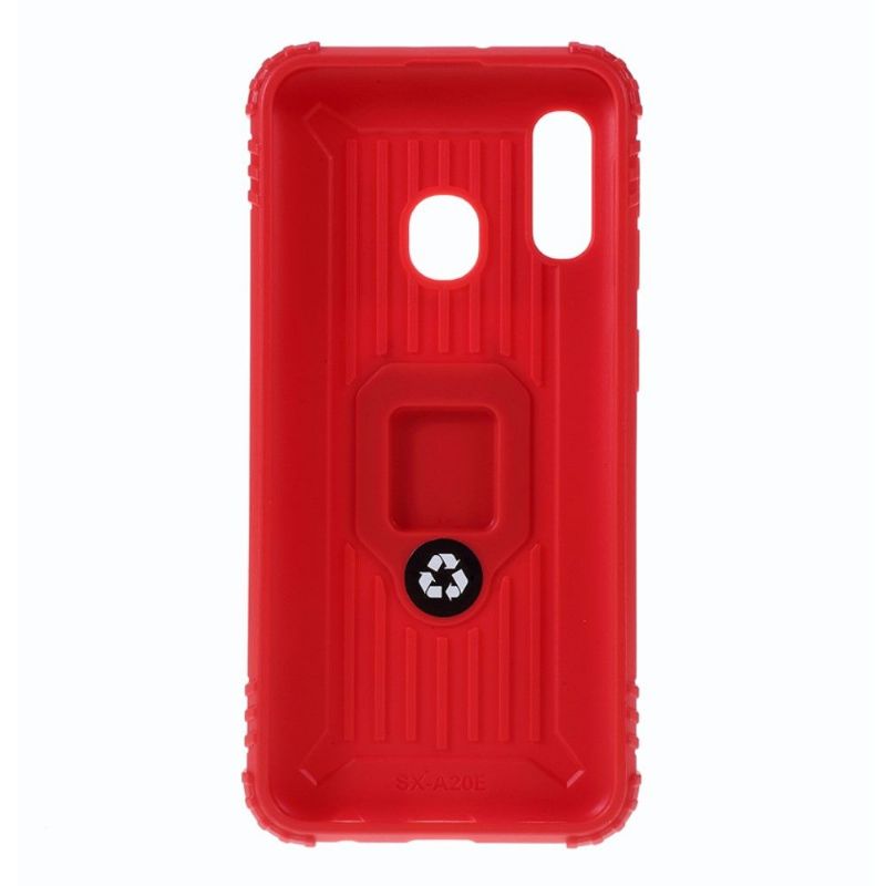 Coque Samsung Galaxy A20e Aspect Carbone avec Bague Support