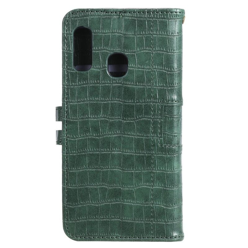 Housse Samsung Galaxy A20e Style Cuir Effet Croco