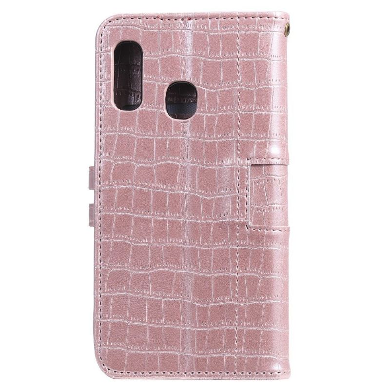 Housse Samsung Galaxy A20e Style Cuir Effet Croco